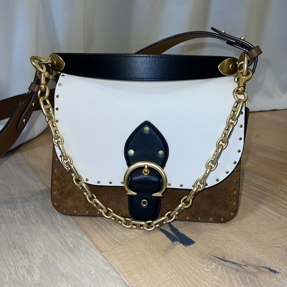 COACH Beat Shoulder Bag in color-block with rivets